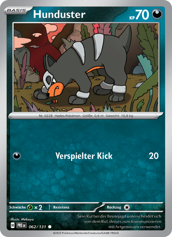 Hunduster 062 — Prismatische Entwicklungen (German Pokémon TCG card)