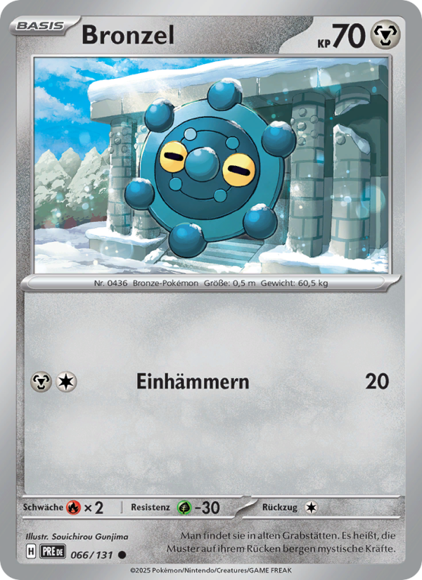 Bronzel 066 — Prismatische Entwicklungen (German Pokémon TCG card)
