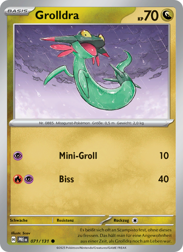 Grolldra 071 — Prismatische Entwicklungen (German Pokémon TCG card)