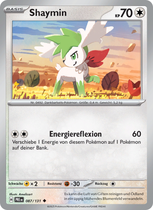 Shaymin 087 — Prismatische Entwicklungen (German Pokémon TCG card)