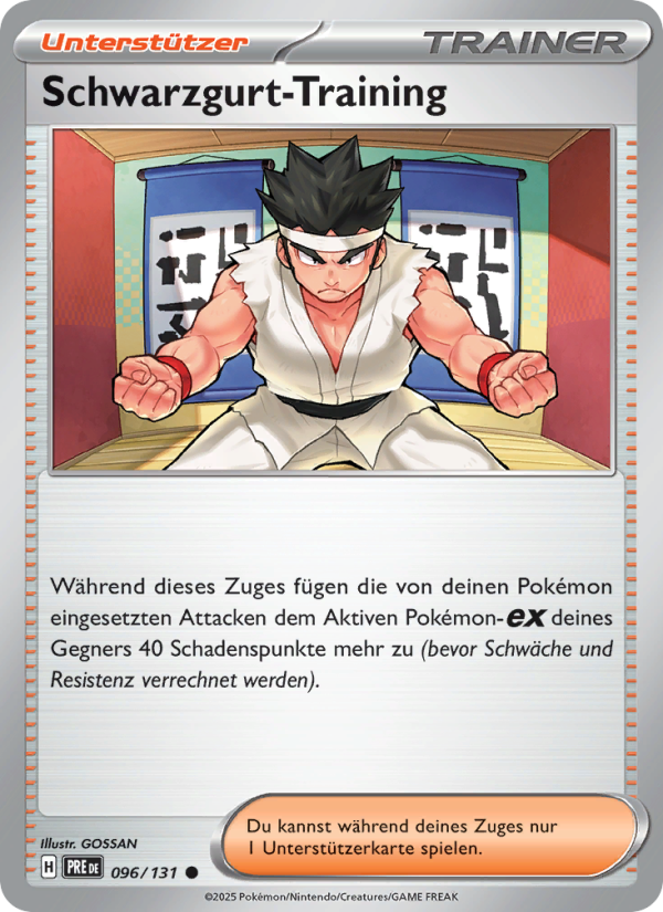 Schwarzgurt-Training 096 — Prismatische Entwicklungen (German Pokémon TCG card)