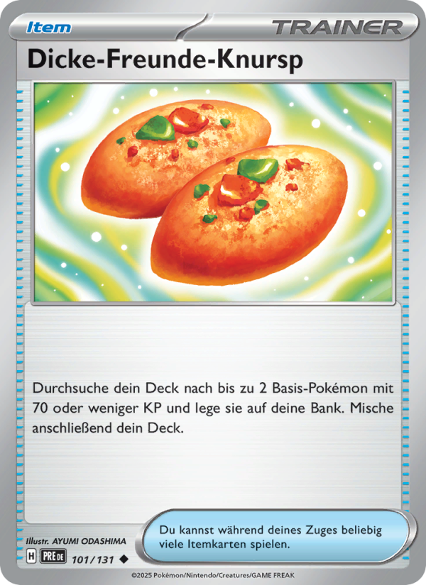 Dicke-Freunde-Knursp 101 — Prismatische Entwicklungen (German Pokémon TCG card)
