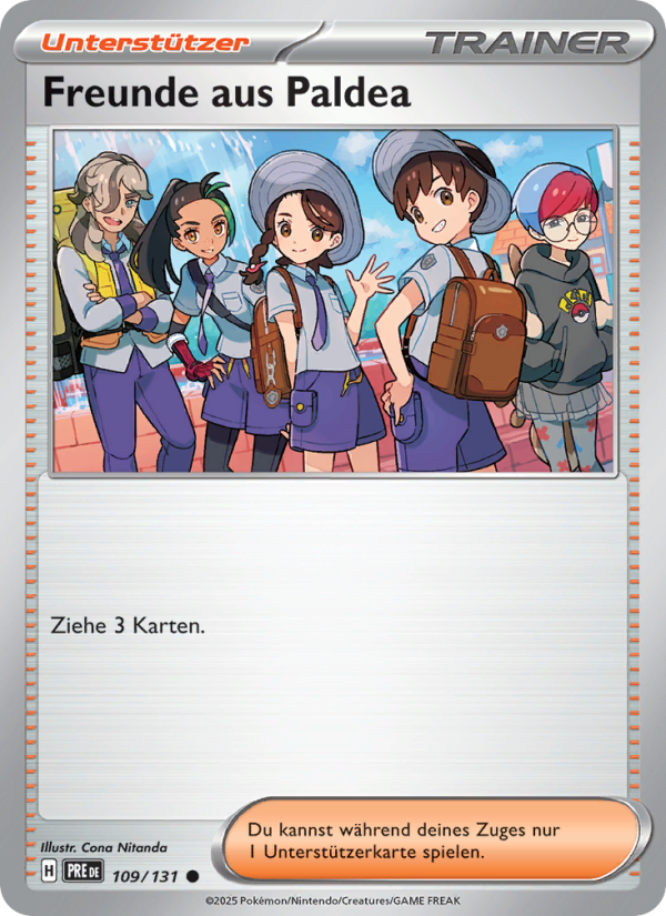 Freunde aus Paldea 109 — Prismatische Entwicklungen (German Pokémon TCG card)