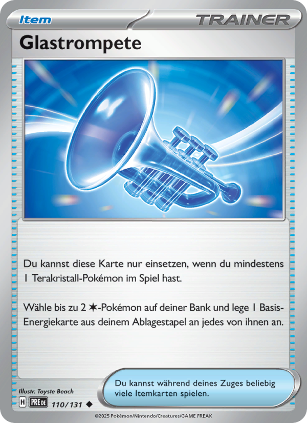 Glastrompete 110 — Prismatische Entwicklungen (German Pokémon TCG card)
