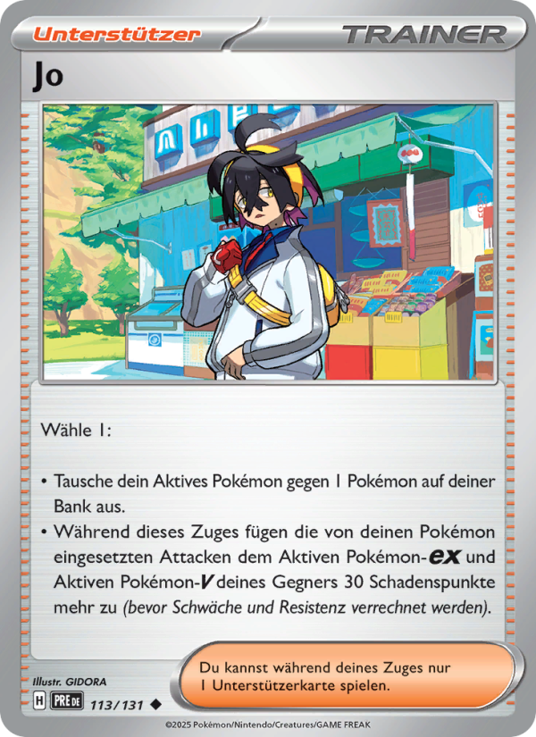 Jo 113 — Prismatische Entwicklungen (German Pokémon TCG card)