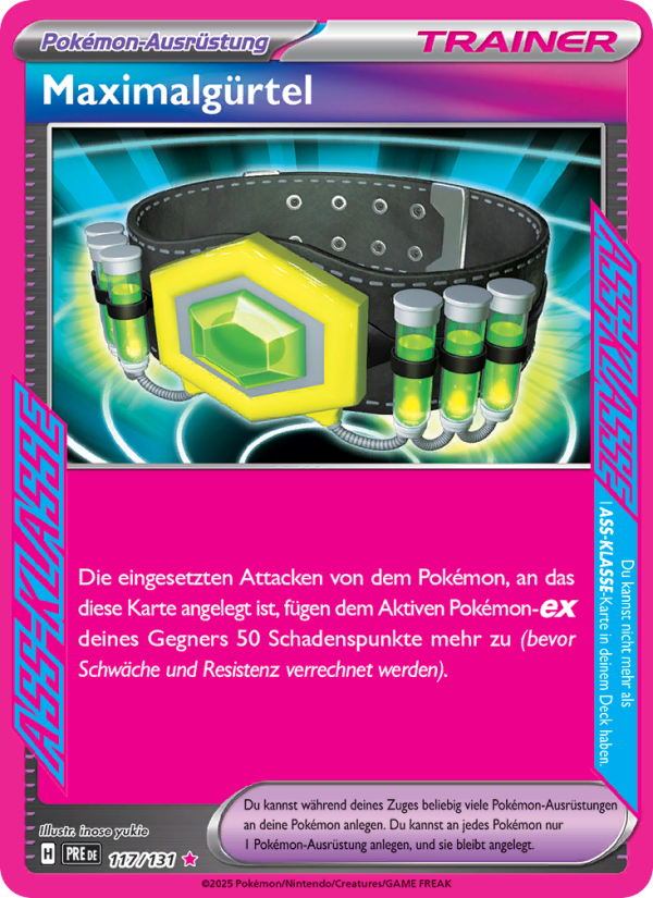 Maximalgürtel 117 — Prismatische Entwicklungen (German Pokémon TCG card)
