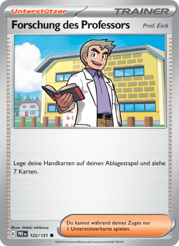 Forschung des Professors 122 — Prismatische Entwicklungen (German Pokémon TCG card)
