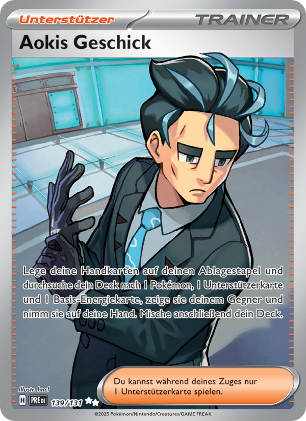 Aokis Geschick 139 — Prismatische Entwicklungen (German Pokémon TCG card)
