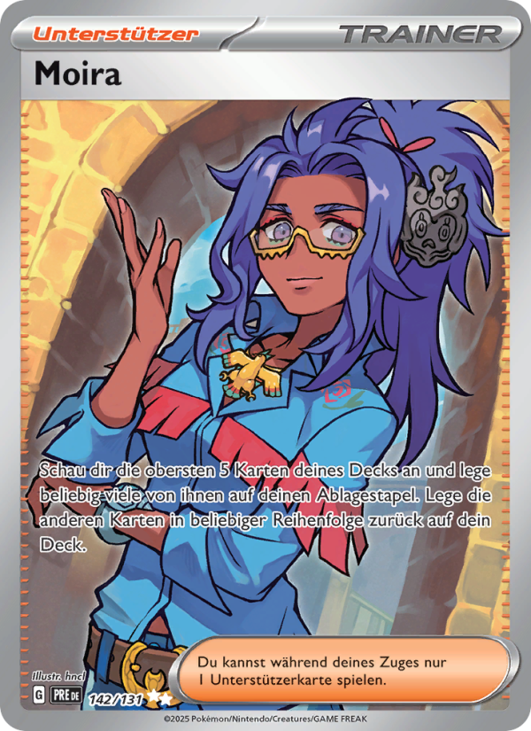 Moira 142 — Prismatische Entwicklungen (German Pokémon TCG card)