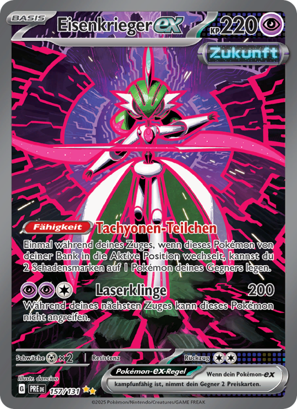 Eisenkrieger-ex 157 — Prismatische Entwicklungen (German Pokémon TCG card)