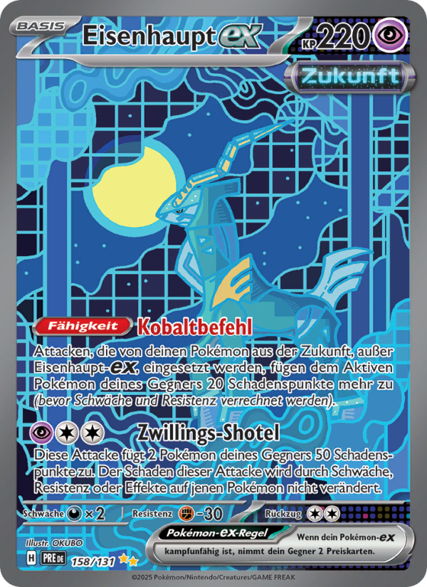 Eisenhaupt-ex 158 — Prismatische Entwicklungen (German Pokémon TCG card)