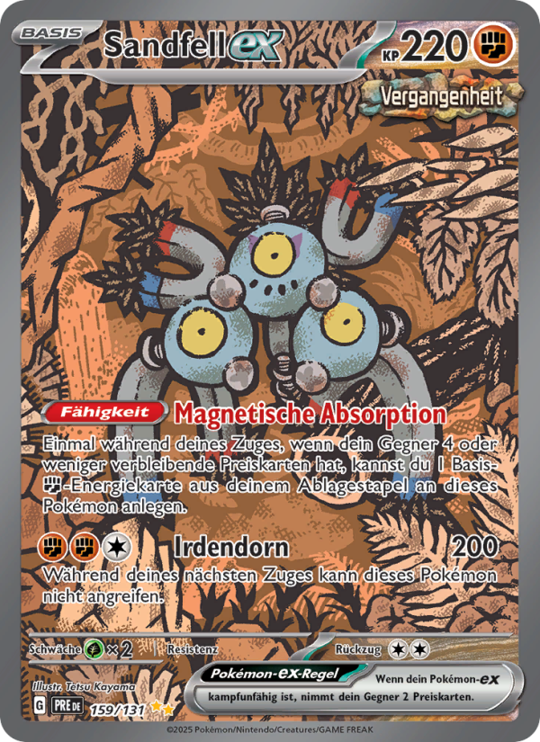Sandfell-ex 159 — Prismatische Entwicklungen (German Pokémon TCG card)