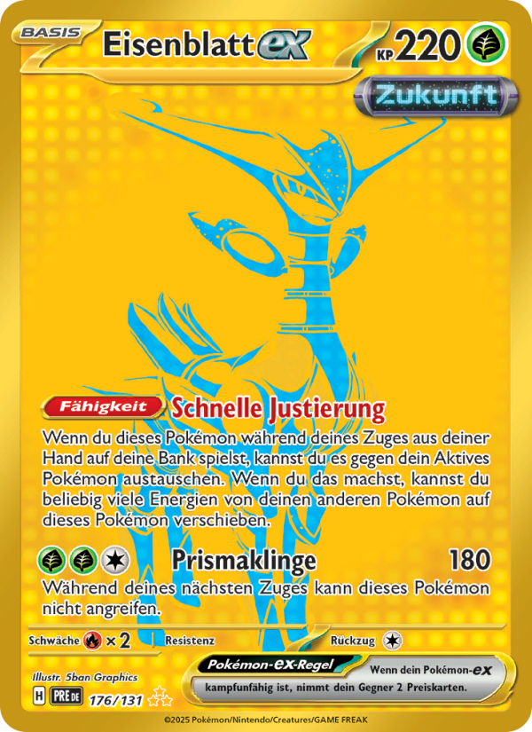 Eisenblatt-ex 176 — Prismatische Entwicklungen (German Pokémon TCG card)