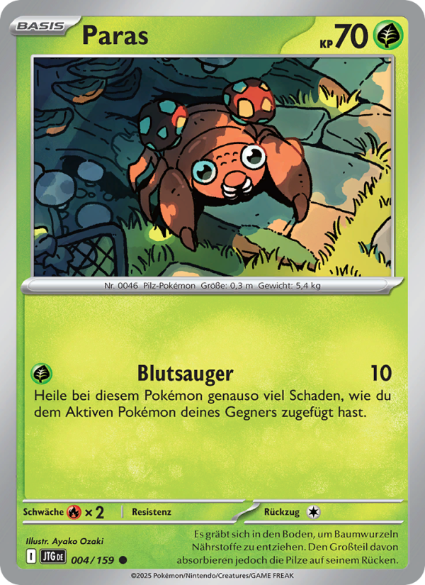 Paras 004 — Journey Together (German Pokémon TCG card)