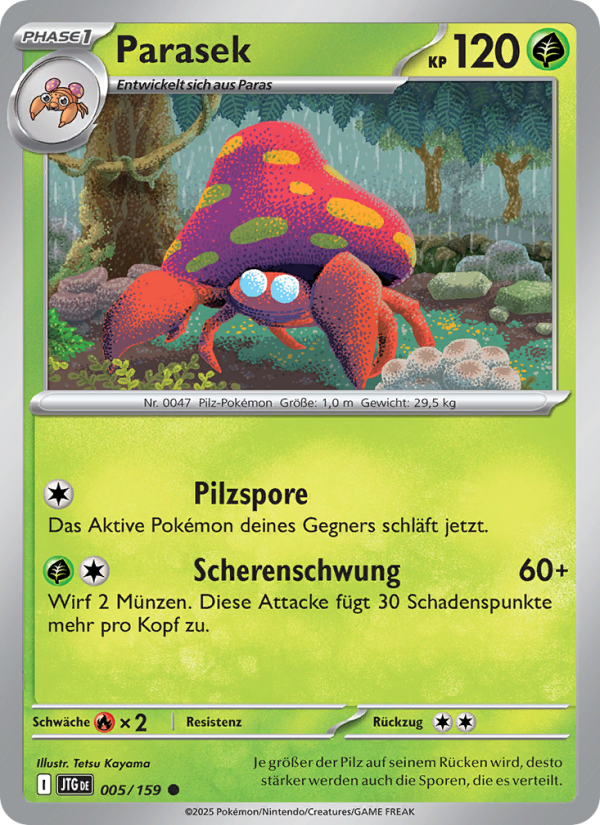 Parasek 005 — Journey Together (German Pokémon TCG card)