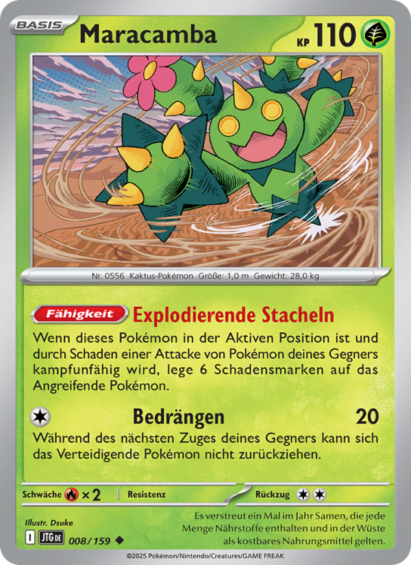 Maracamba 008 — Journey Together (German Pokémon TCG card)