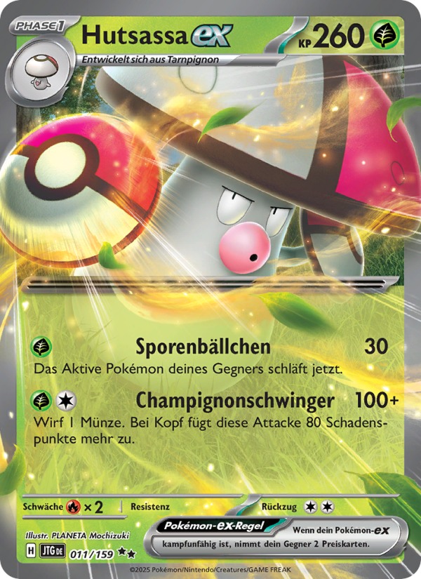Hutsassa-ex 011 — Journey Together (German Pokémon TCG card)