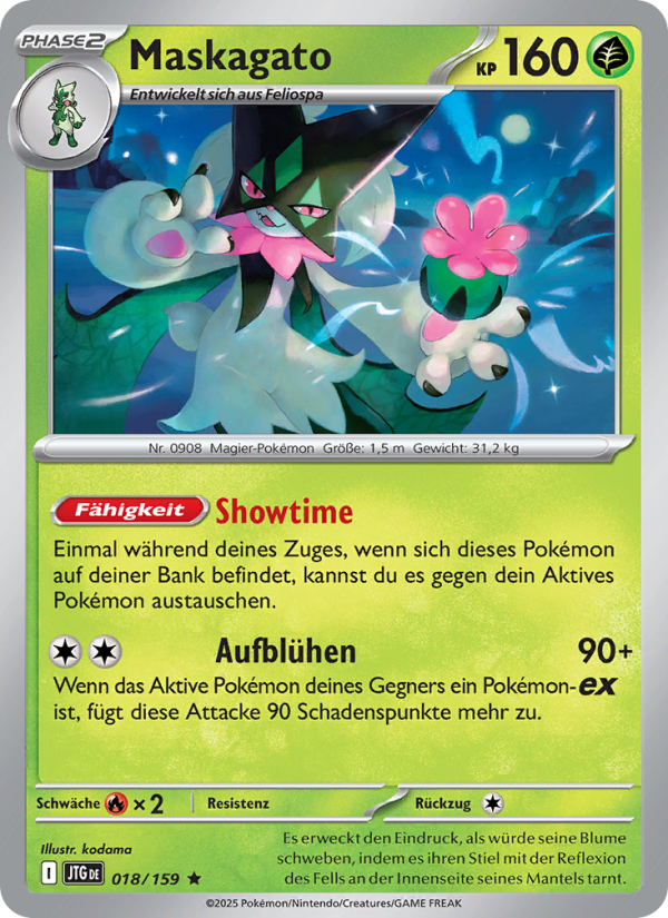 Maskagato 018 — Journey Together (German Pokémon TCG card)