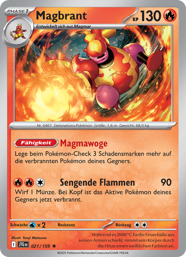 Magbrant 021 — Journey Together (German Pokémon TCG card)