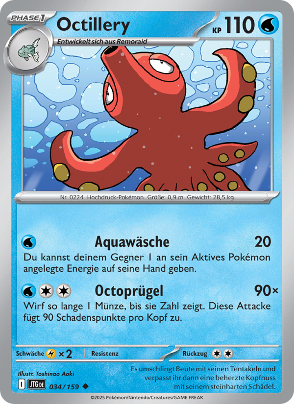 Octillery 034 — Journey Together (German Pokémon TCG card)