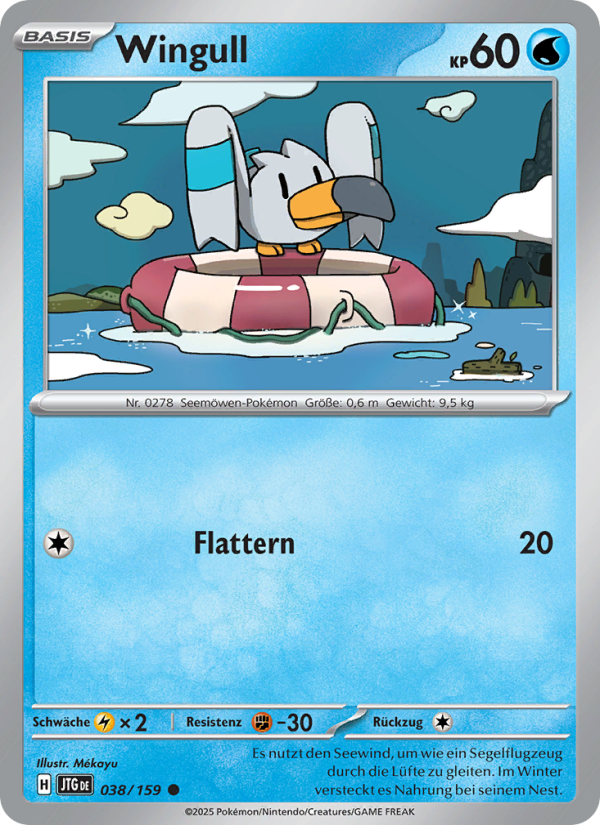 Wingull 038 — Journey Together (German Pokémon TCG card)