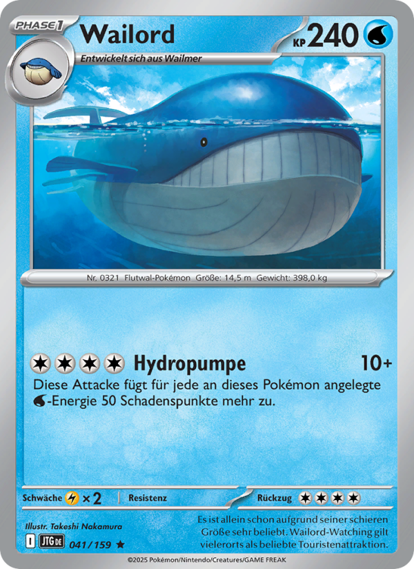 Wailord 041 — Journey Together (German Pokémon TCG card)