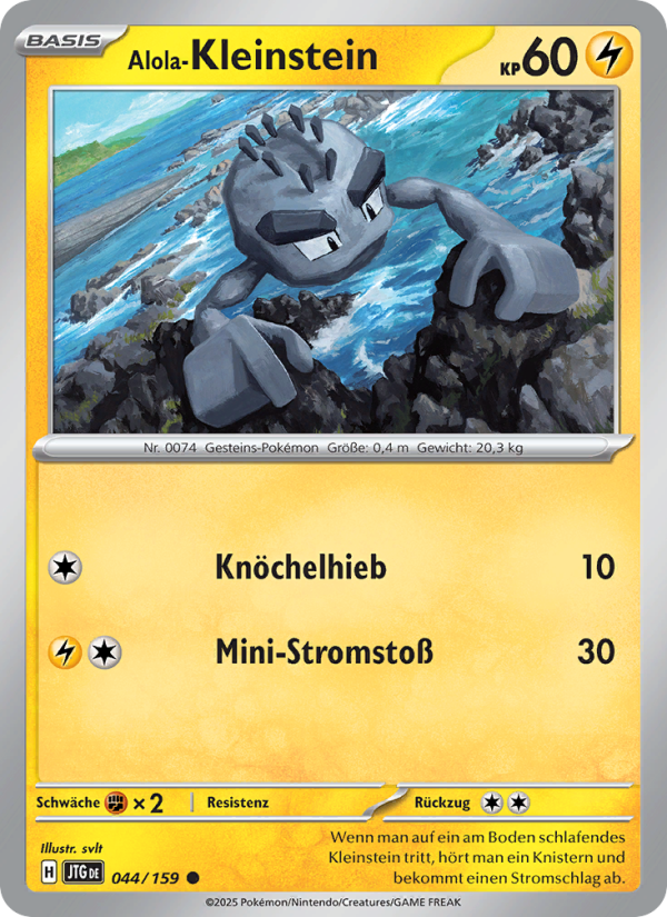 Alola-Kleinstein 044 — Journey Together (German Pokémon TCG card)