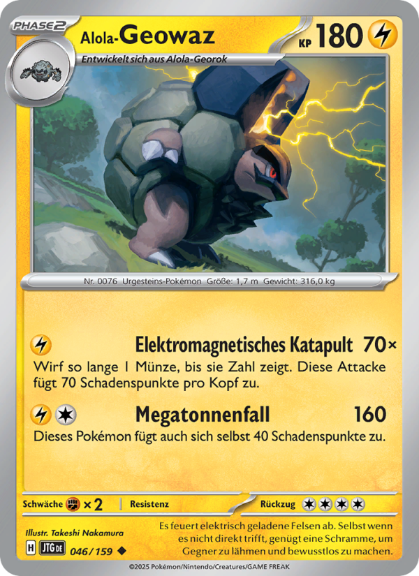 Alola-Geowaz 046 — Journey Together (German Pokémon TCG card)