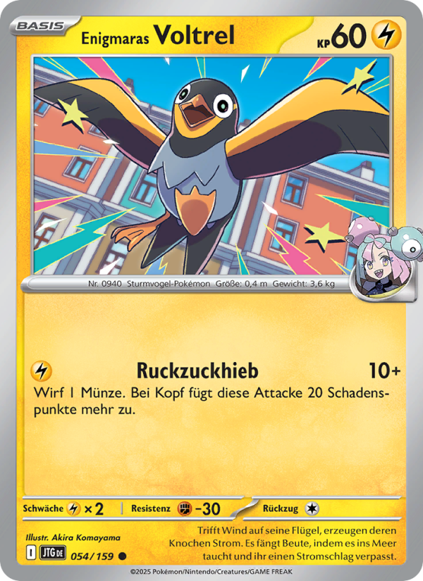Enigmaras Voltrel 054 — Journey Together (German Pokémon TCG card)