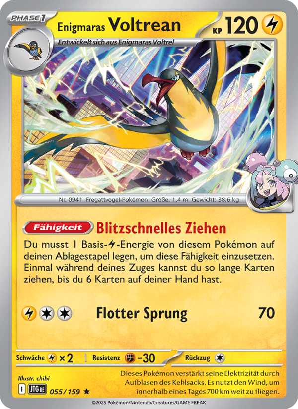 Enigmaras Voltrean 055 — Journey Together (German Pokémon TCG card)