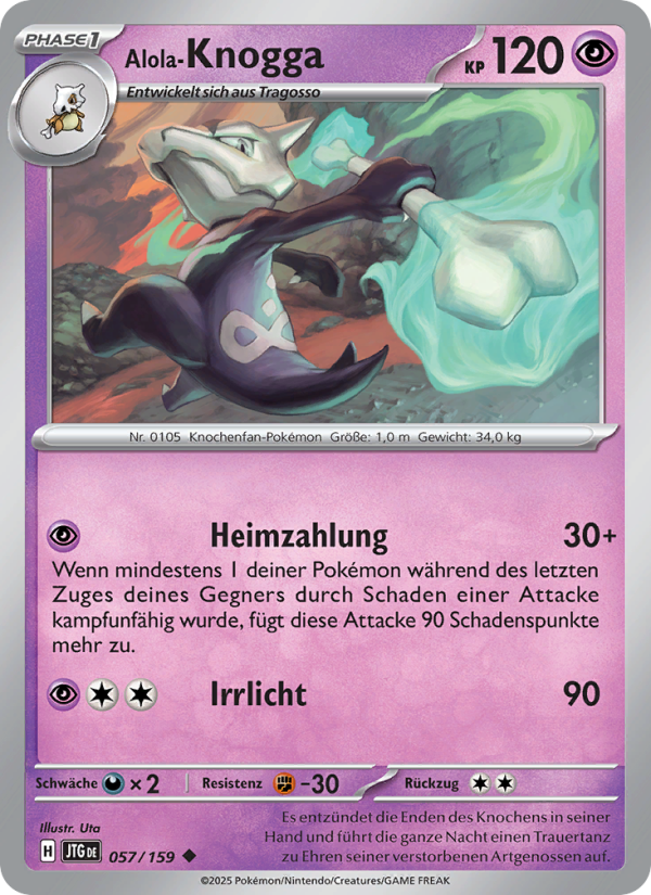 Alola-Knogga 057 — Journey Together (German Pokémon TCG card)
