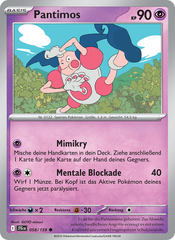 Pantimos 058 — Journey Together (German Pokémon TCG card)
