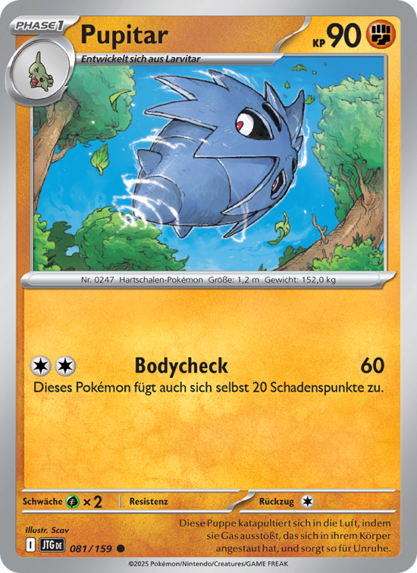 Pupitar 081 — Journey Together (German Pokémon TCG card)