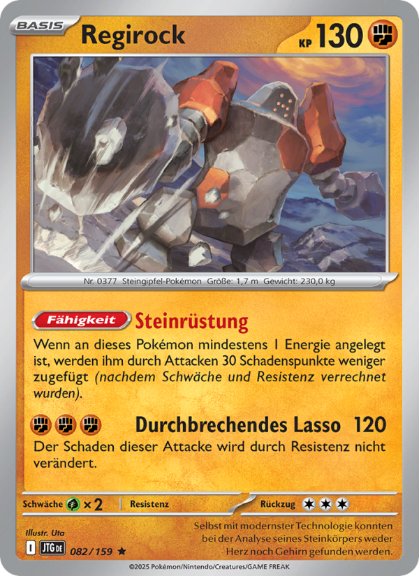 Regirock 082 — Journey Together (German Pokémon TCG card)