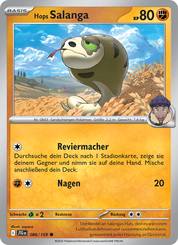 Hops Salanga 086 — Journey Together (German Pokémon TCG card)