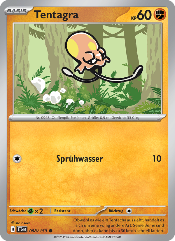Tentagra 088 — Journey Together (German Pokémon TCG card)