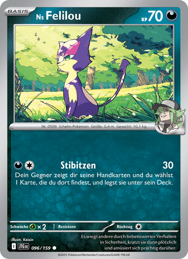 Ns Felilou 096 — Journey Together (German Pokémon TCG card)