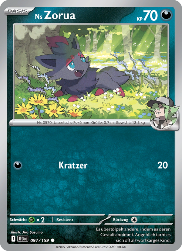 Ns Zorua 097 — Journey Together (German Pokémon TCG card)