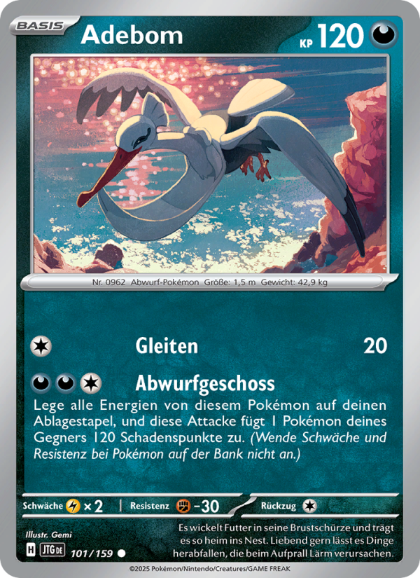 Adebom 101 — Journey Together (German Pokémon TCG card)