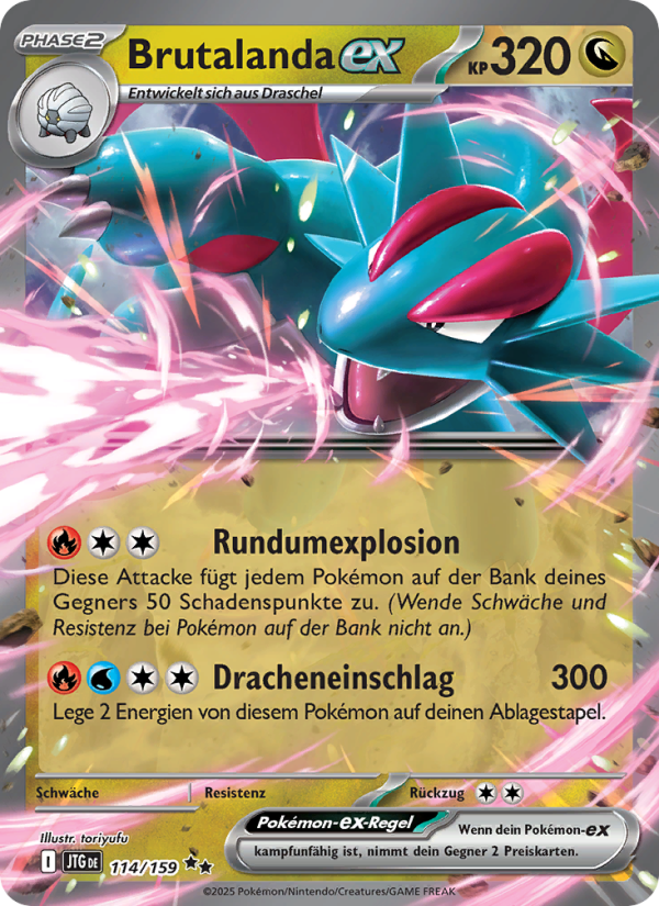 Brutalanda-ex 114 — Journey Together (German Pokémon TCG card)