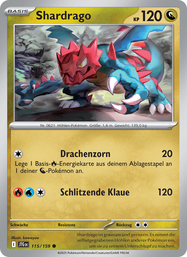 Shardrago 115 — Journey Together (German Pokémon TCG card)