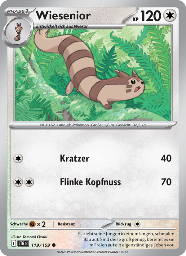Wiesenior 119 — Journey Together (German Pokémon TCG card)