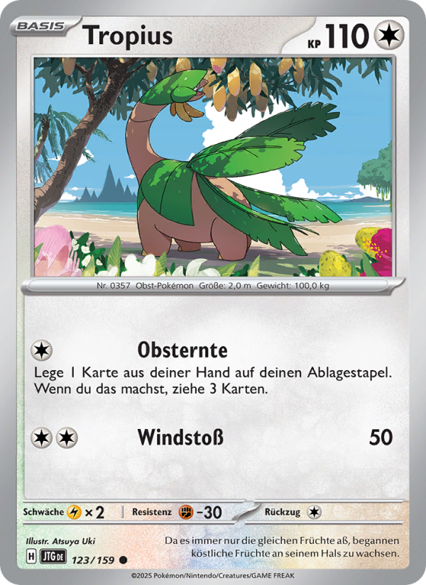 Tropius 123 — Journey Together (German Pokémon TCG card)