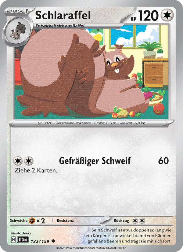 Schlaraffel 132 — Journey Together (German Pokémon TCG card)