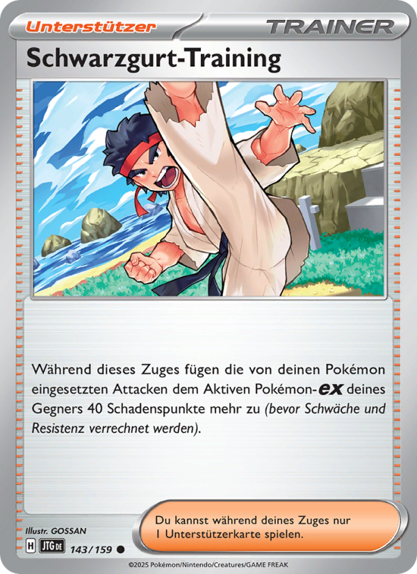 Schwarzgurt-Training 143 — Journey Together (German Pokémon TCG card)