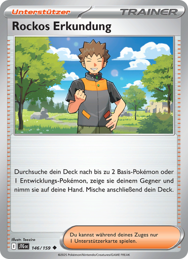 Rockos Erkundung 146 — Journey Together (German Pokémon TCG card)