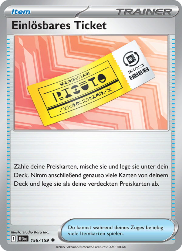 Einlösbares Ticket 156 — Journey Together (German Pokémon TCG card)