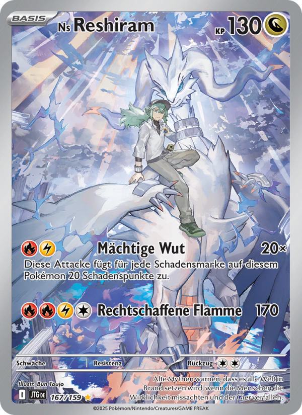 Ns Reshiram 167 — Journey Together (German Pokémon TCG card)