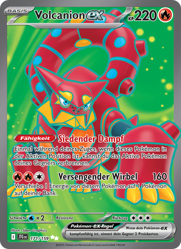 Volcanion-ex 171 — Journey Together (German Pokémon TCG card)