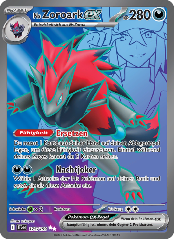 Ns Zoroark-ex 175 — Journey Together (German Pokémon TCG card)